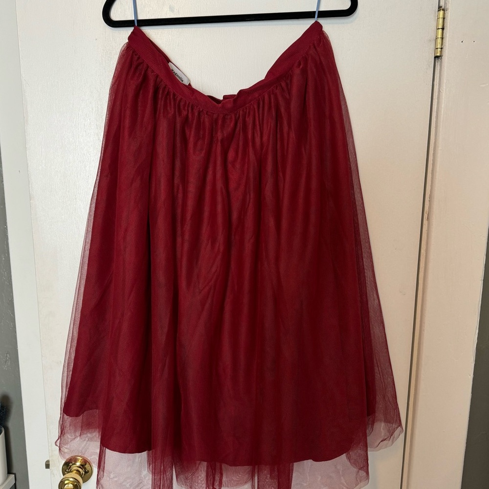 Red Tulle Skirt